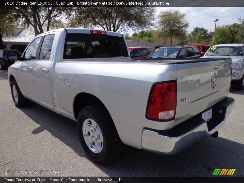 Bright Silver Metallic / Dark Slate/Medium Graystone 2010 Dodge Ram 1500 SLT Quad Cab