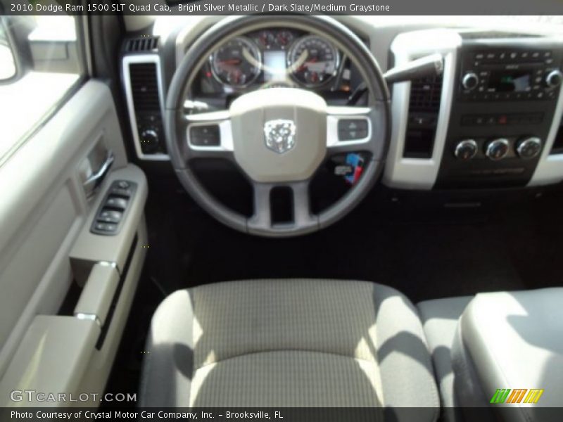 Bright Silver Metallic / Dark Slate/Medium Graystone 2010 Dodge Ram 1500 SLT Quad Cab