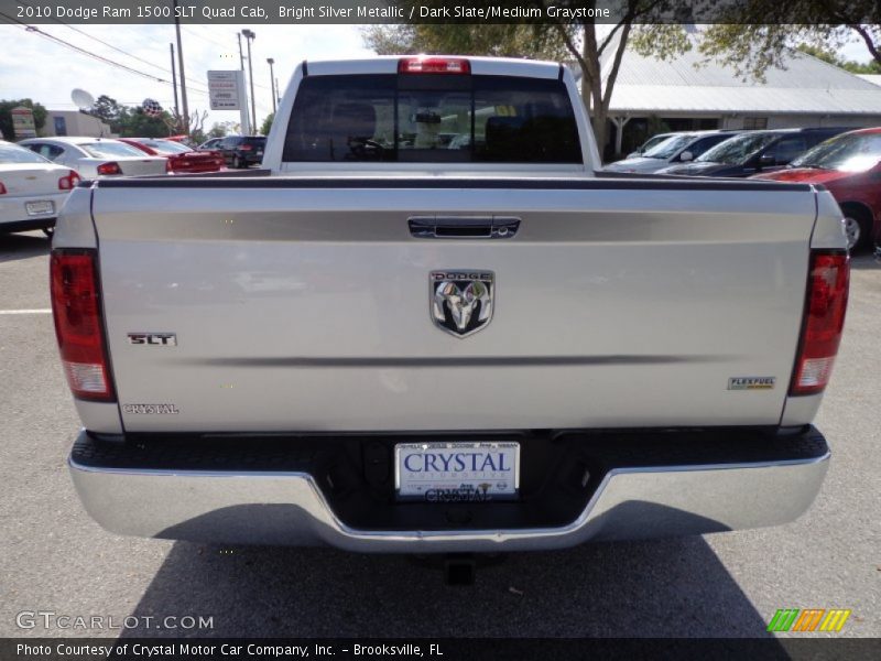Bright Silver Metallic / Dark Slate/Medium Graystone 2010 Dodge Ram 1500 SLT Quad Cab