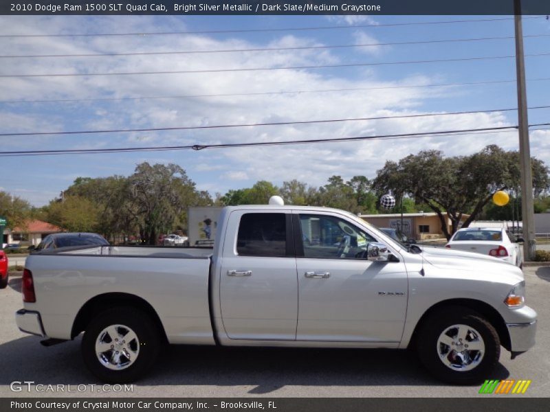 Bright Silver Metallic / Dark Slate/Medium Graystone 2010 Dodge Ram 1500 SLT Quad Cab