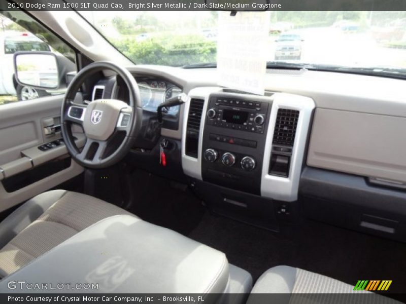 Bright Silver Metallic / Dark Slate/Medium Graystone 2010 Dodge Ram 1500 SLT Quad Cab
