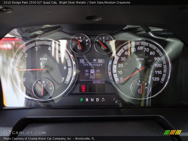 Bright Silver Metallic / Dark Slate/Medium Graystone 2010 Dodge Ram 1500 SLT Quad Cab