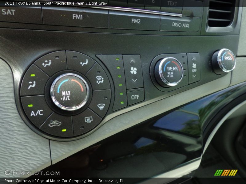 South Pacific Blue Pearl / Light Gray 2011 Toyota Sienna