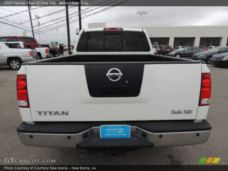 White / Steel Gray 2007 Nissan Titan SE King Cab