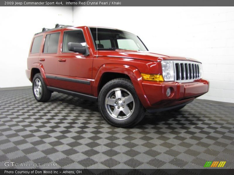 Inferno Red Crystal Pearl / Khaki 2009 Jeep Commander Sport 4x4