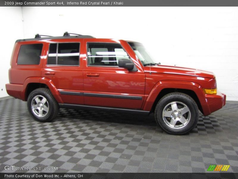 Inferno Red Crystal Pearl / Khaki 2009 Jeep Commander Sport 4x4