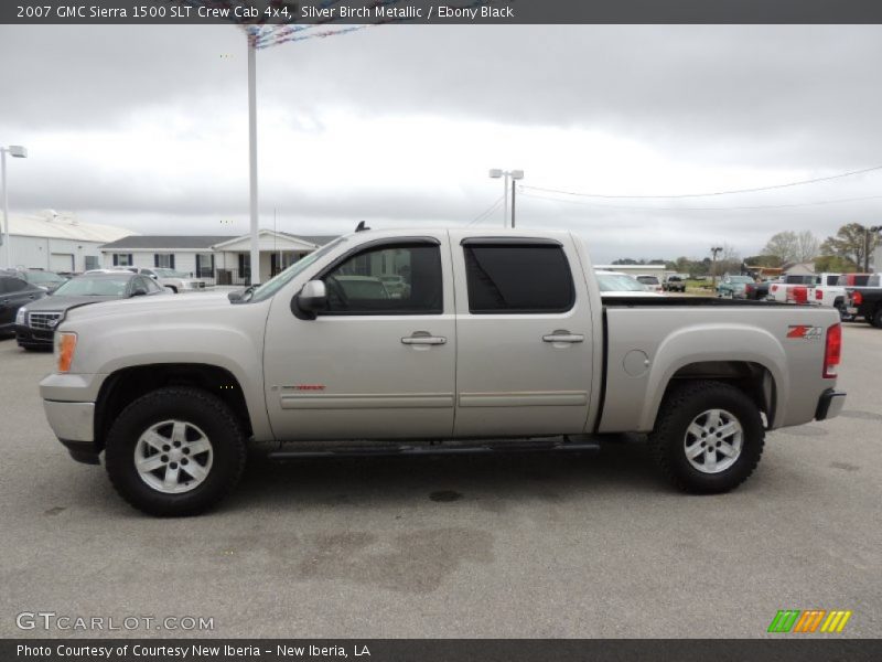 Silver Birch Metallic / Ebony Black 2007 GMC Sierra 1500 SLT Crew Cab 4x4