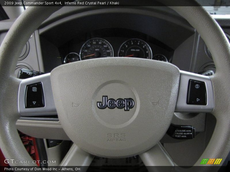 Inferno Red Crystal Pearl / Khaki 2009 Jeep Commander Sport 4x4