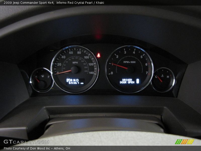 Inferno Red Crystal Pearl / Khaki 2009 Jeep Commander Sport 4x4