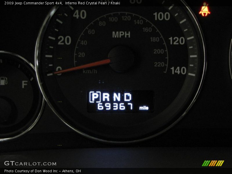 Inferno Red Crystal Pearl / Khaki 2009 Jeep Commander Sport 4x4