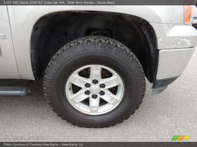 Silver Birch Metallic / Ebony Black 2007 GMC Sierra 1500 SLT Crew Cab 4x4