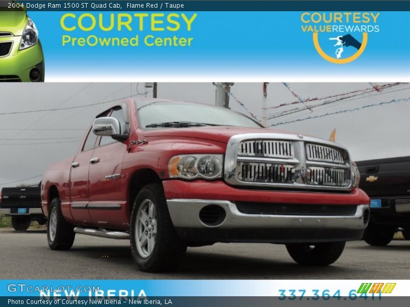 Flame Red / Taupe 2004 Dodge Ram 1500 ST Quad Cab