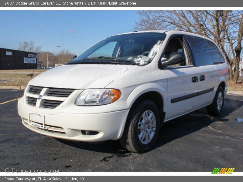 Stone White / Dark Khaki/Light Graystone 2007 Dodge Grand Caravan SE