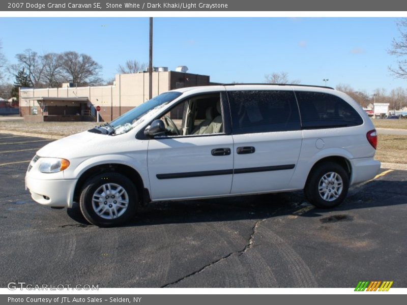 Stone White / Dark Khaki/Light Graystone 2007 Dodge Grand Caravan SE