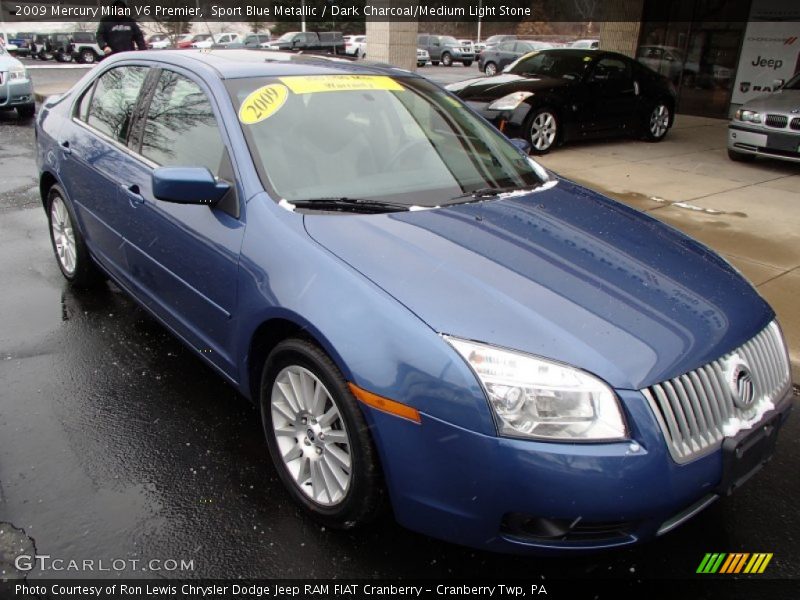 Sport Blue Metallic / Dark Charcoal/Medium Light Stone 2009 Mercury Milan V6 Premier