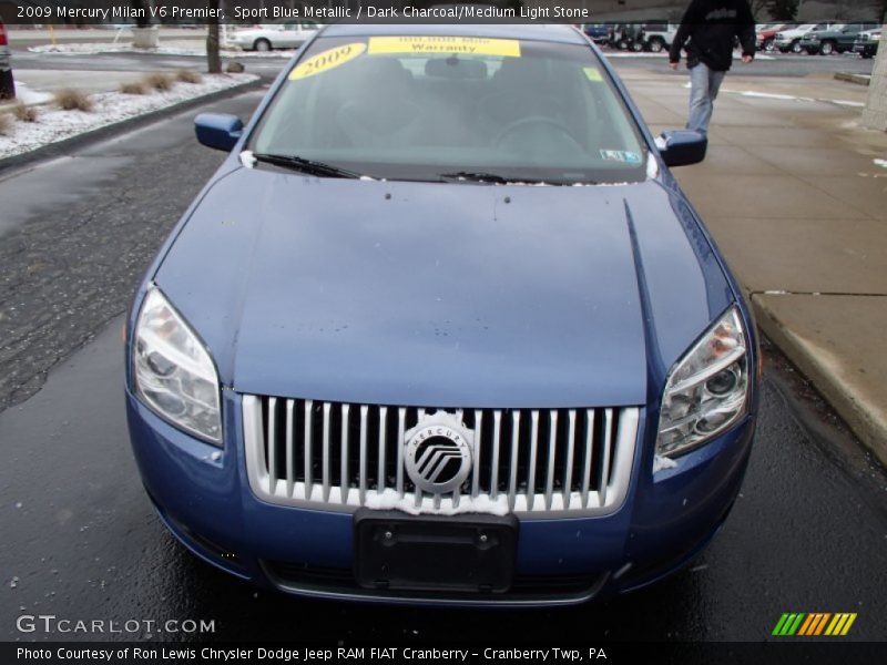 Sport Blue Metallic / Dark Charcoal/Medium Light Stone 2009 Mercury Milan V6 Premier