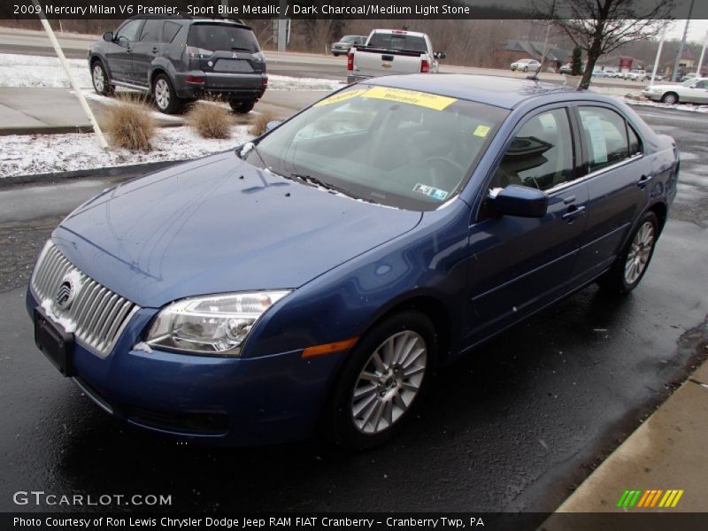 Sport Blue Metallic / Dark Charcoal/Medium Light Stone 2009 Mercury Milan V6 Premier