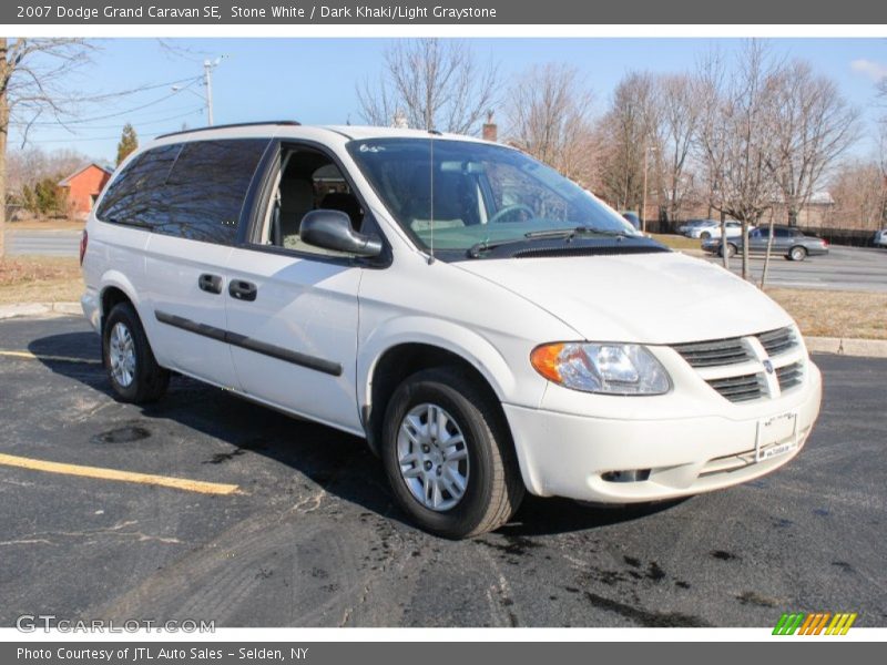 Stone White / Dark Khaki/Light Graystone 2007 Dodge Grand Caravan SE