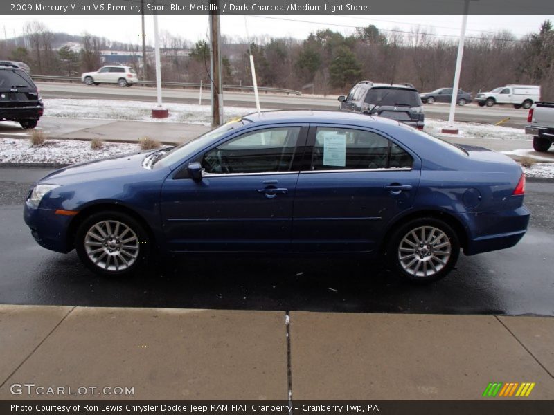 Sport Blue Metallic / Dark Charcoal/Medium Light Stone 2009 Mercury Milan V6 Premier