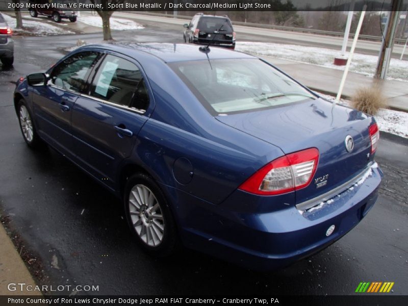 Sport Blue Metallic / Dark Charcoal/Medium Light Stone 2009 Mercury Milan V6 Premier