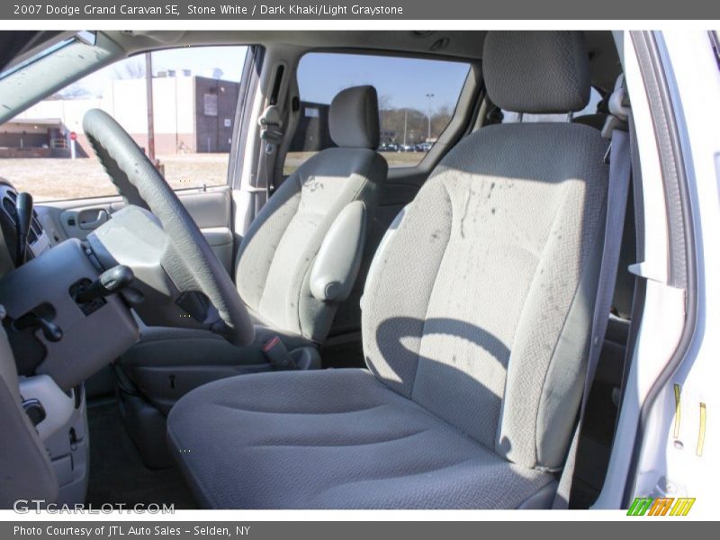 Stone White / Dark Khaki/Light Graystone 2007 Dodge Grand Caravan SE
