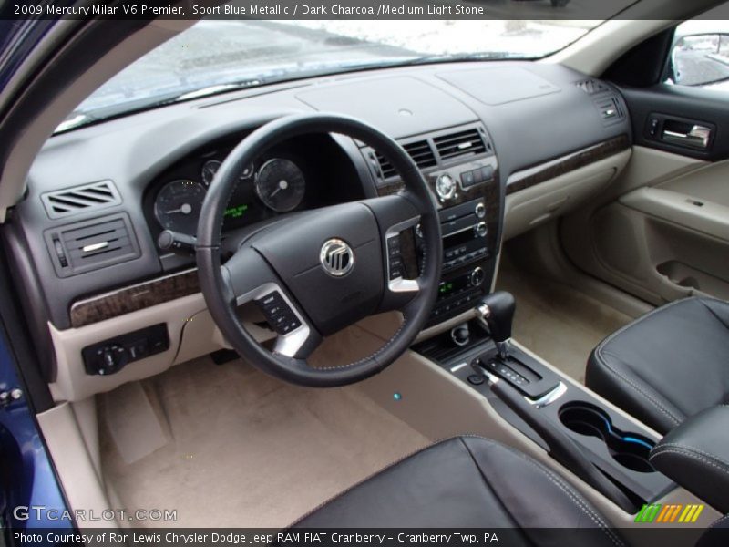 Dark Charcoal/Medium Light Stone Interior - 2009 Milan V6 Premier 