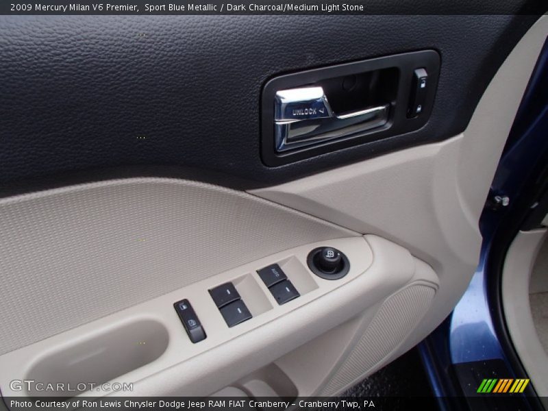 Sport Blue Metallic / Dark Charcoal/Medium Light Stone 2009 Mercury Milan V6 Premier