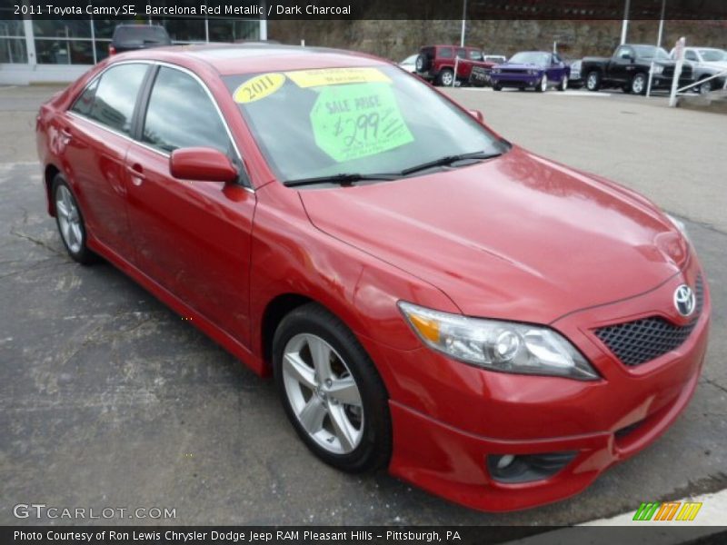 Barcelona Red Metallic / Dark Charcoal 2011 Toyota Camry SE