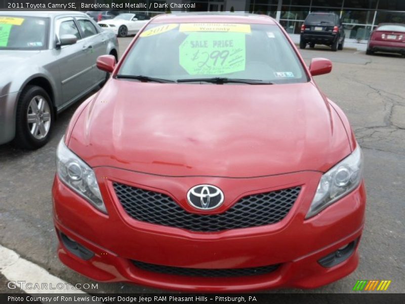 Barcelona Red Metallic / Dark Charcoal 2011 Toyota Camry SE