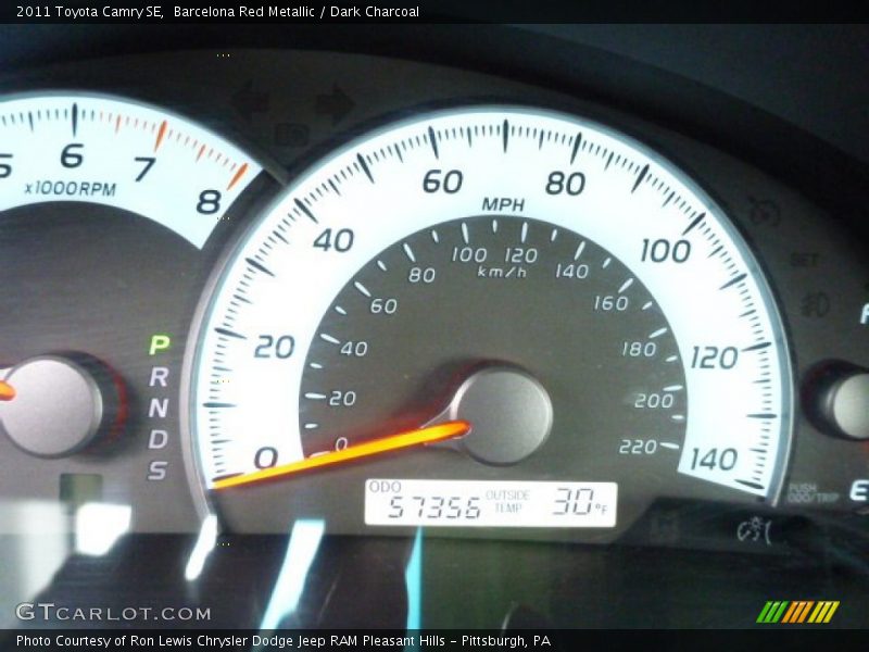 Barcelona Red Metallic / Dark Charcoal 2011 Toyota Camry SE