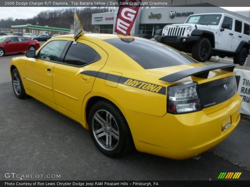 Top Banana Yellow / Dark Slate Gray/Light Graystone 2006 Dodge Charger R/T Daytona