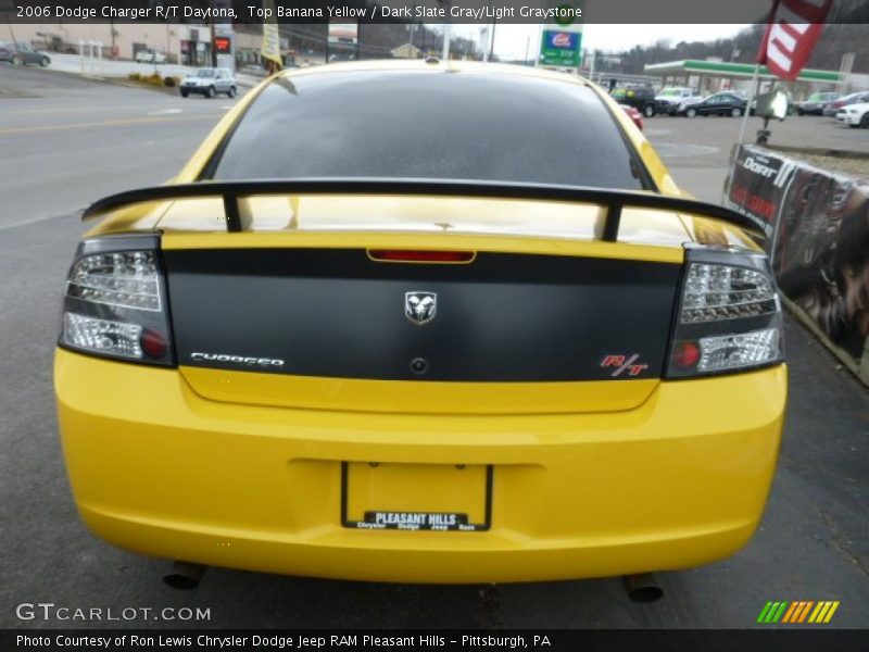 Top Banana Yellow / Dark Slate Gray/Light Graystone 2006 Dodge Charger R/T Daytona