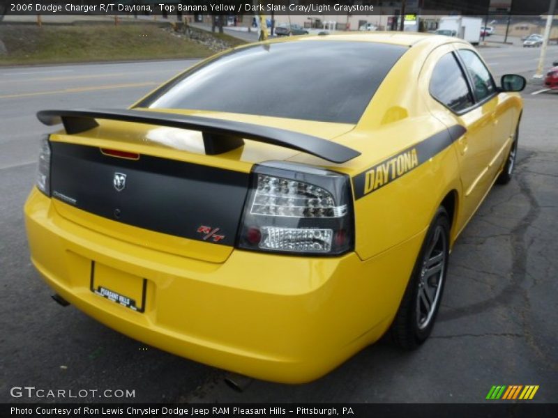 Top Banana Yellow / Dark Slate Gray/Light Graystone 2006 Dodge Charger R/T Daytona
