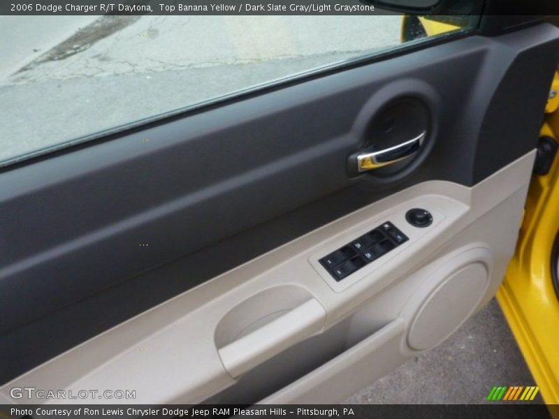Top Banana Yellow / Dark Slate Gray/Light Graystone 2006 Dodge Charger R/T Daytona