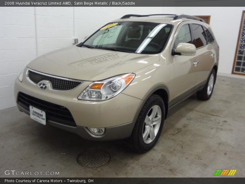 Satin Beige Metallic / Black/Saddle 2008 Hyundai Veracruz Limited AWD