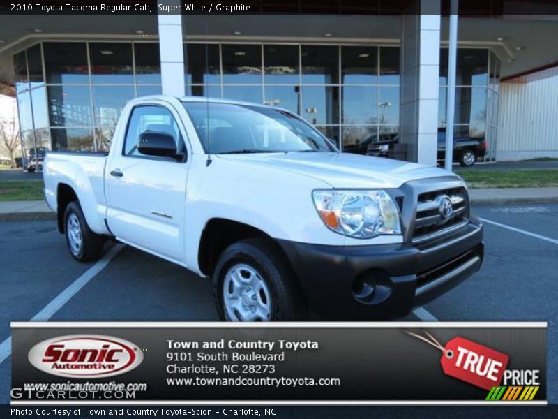 Super White / Graphite 2010 Toyota Tacoma Regular Cab