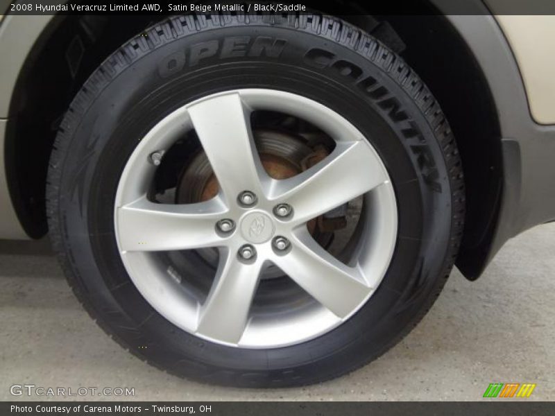Satin Beige Metallic / Black/Saddle 2008 Hyundai Veracruz Limited AWD