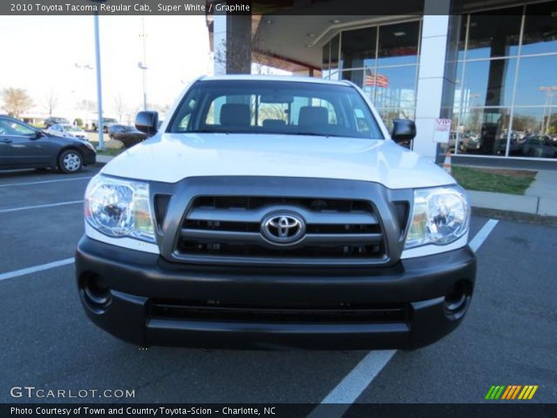 Super White / Graphite 2010 Toyota Tacoma Regular Cab