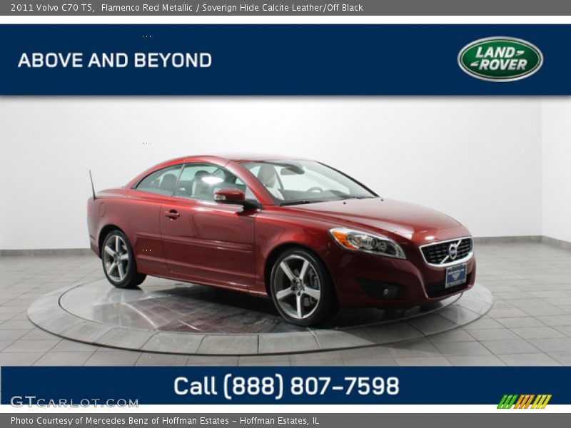 Flamenco Red Metallic / Soverign Hide Calcite Leather/Off Black 2011 Volvo C70 T5