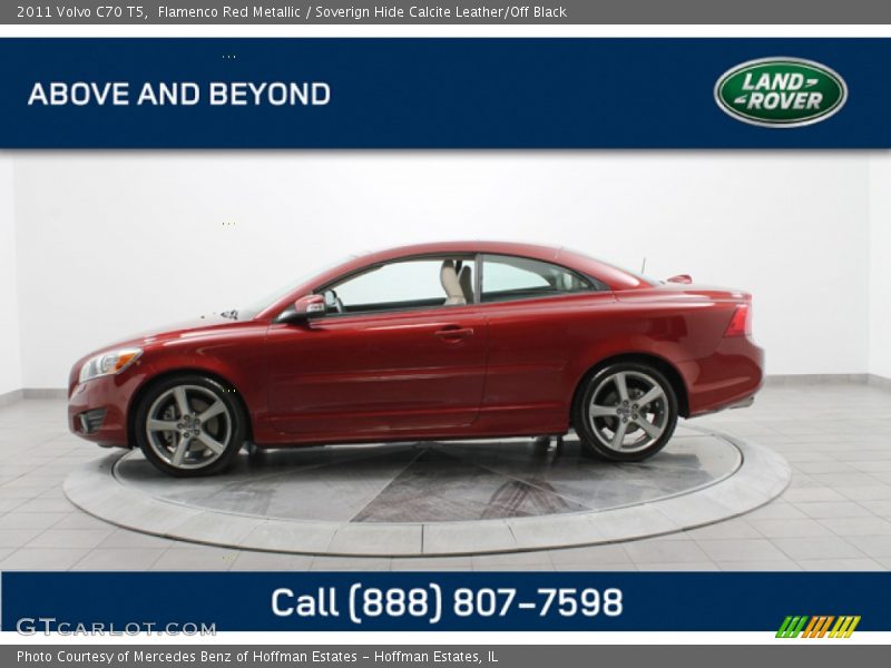 Flamenco Red Metallic / Soverign Hide Calcite Leather/Off Black 2011 Volvo C70 T5