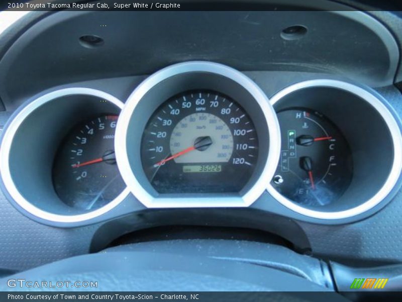 Super White / Graphite 2010 Toyota Tacoma Regular Cab