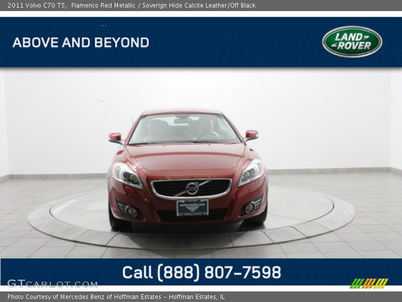 Flamenco Red Metallic / Soverign Hide Calcite Leather/Off Black 2011 Volvo C70 T5