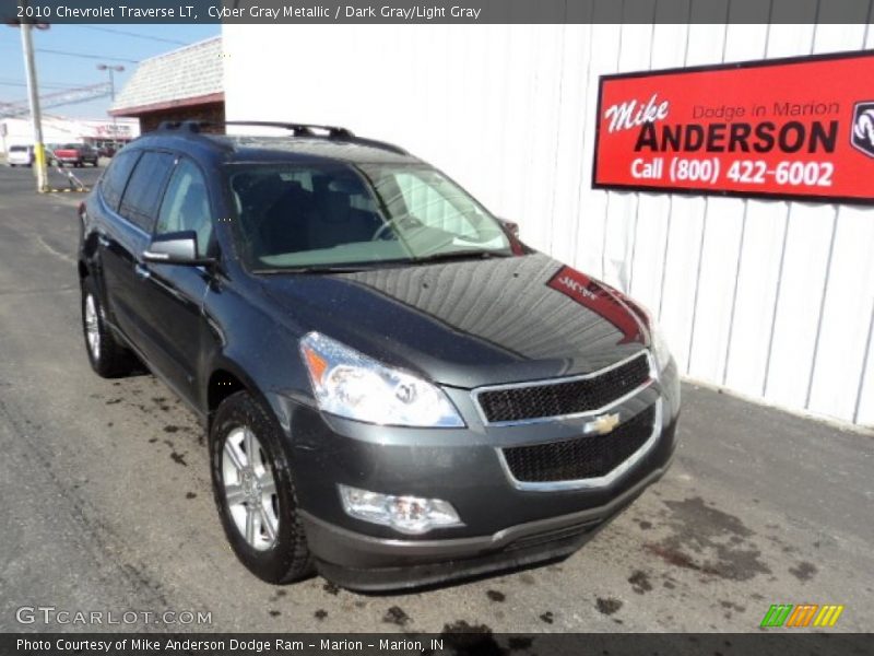 Cyber Gray Metallic / Dark Gray/Light Gray 2010 Chevrolet Traverse LT