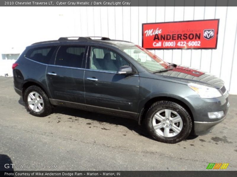 Cyber Gray Metallic / Dark Gray/Light Gray 2010 Chevrolet Traverse LT