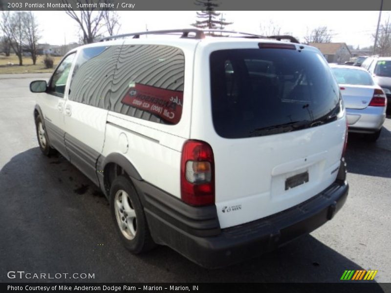 Summit White / Gray 2003 Pontiac Montana