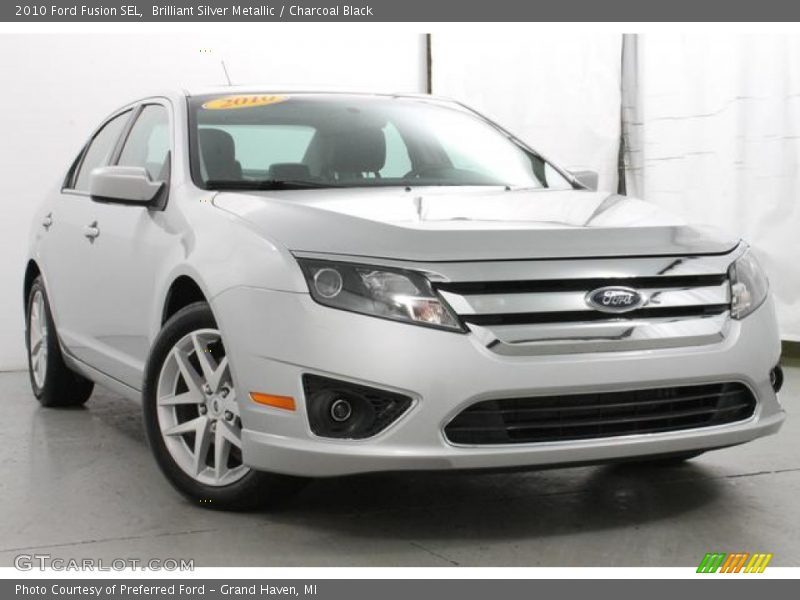 Brilliant Silver Metallic / Charcoal Black 2010 Ford Fusion SEL