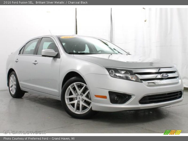 Brilliant Silver Metallic / Charcoal Black 2010 Ford Fusion SEL