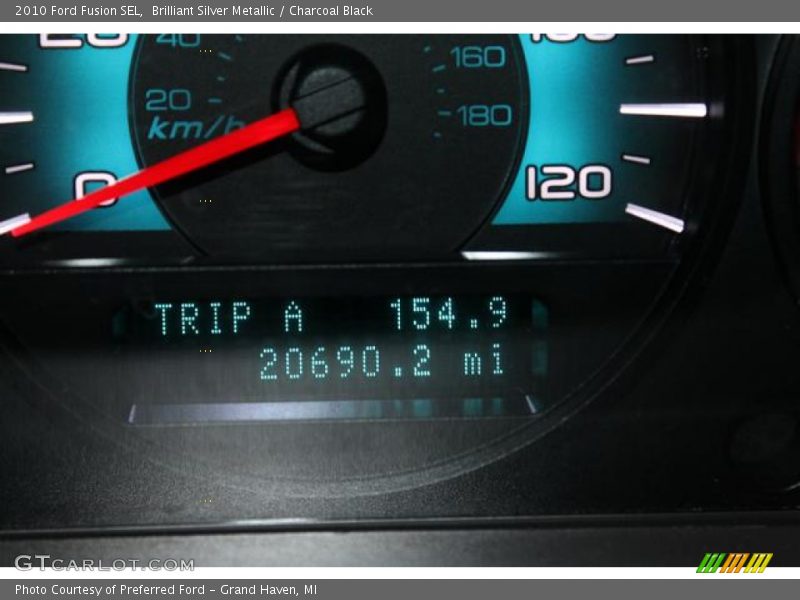 Brilliant Silver Metallic / Charcoal Black 2010 Ford Fusion SEL