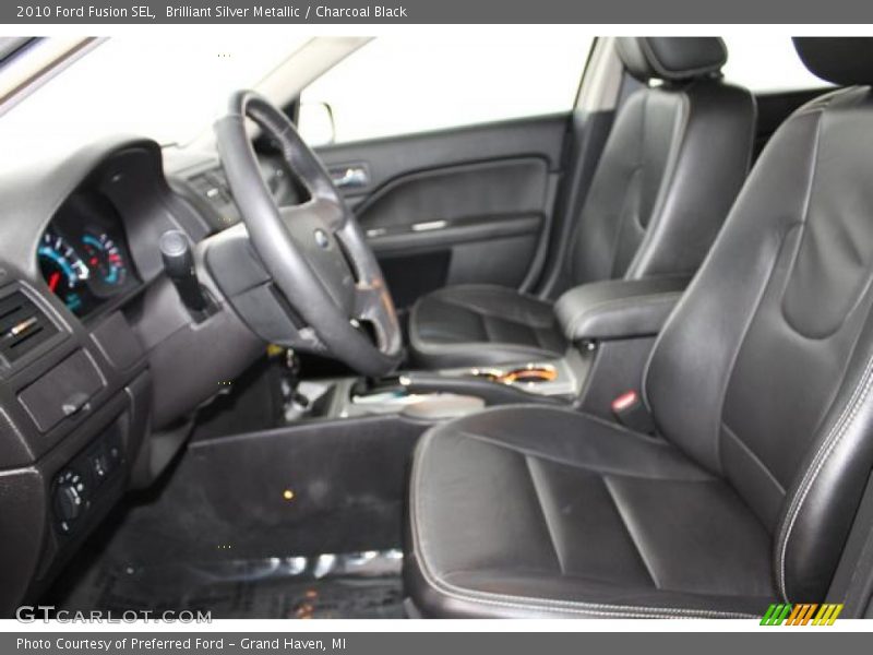 Brilliant Silver Metallic / Charcoal Black 2010 Ford Fusion SEL