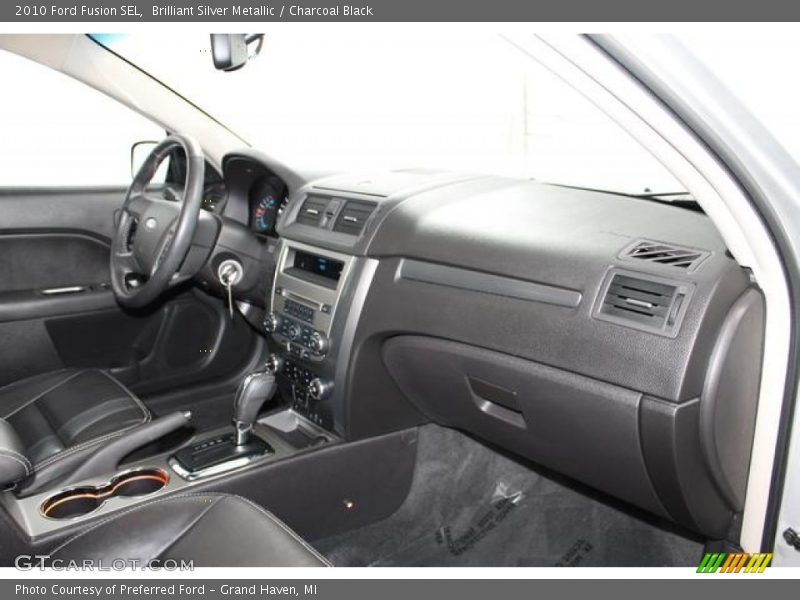 Brilliant Silver Metallic / Charcoal Black 2010 Ford Fusion SEL